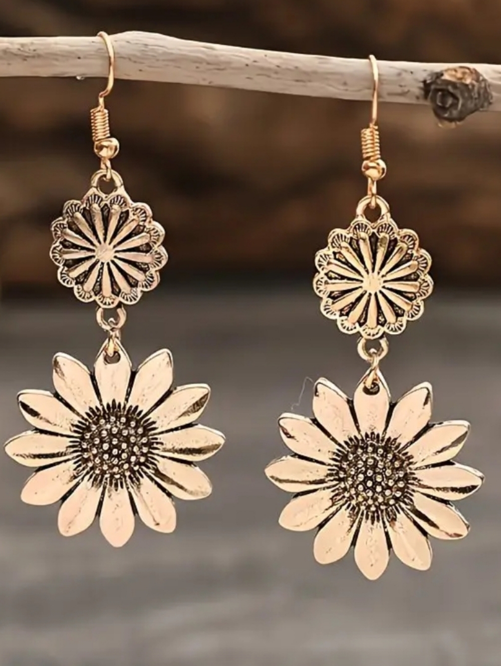 Sunflower Drop Earrings